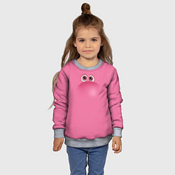 Свитшот детский Эмоция стыда - лицо крупное, цвет: 3D-меланж — фото 2