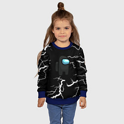 Свитшот детский Among us storm black, цвет: 3D-синий — фото 2