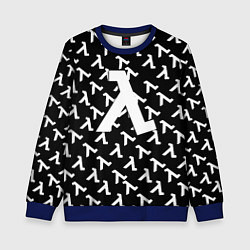 Свитшот детский Half liife logo pattern, цвет: 3D-синий