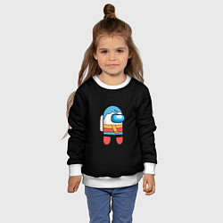 Свитшот детский Among us персонаж Hilda, цвет: 3D-белый — фото 2