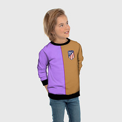 Свитшот детский Атлетико Мадрид полосы, цвет: 3D-черный — фото 2