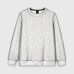 Свитшот детский Люди абстрактные и фигуры, цвет: 3D-белый
