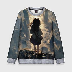 Детский свитшот Девушка и город