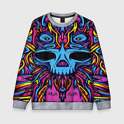 Детский свитшот Skull tatoo steel