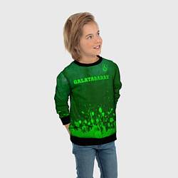 Свитшот детский Galatasaray - green gradient посередине, цвет: 3D-черный — фото 2