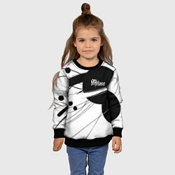 Свитшот детский Milano - fashion abstraction, цвет: 3D-черный — фото 2