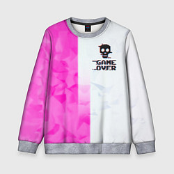 Детский свитшот Game over pink abstraction