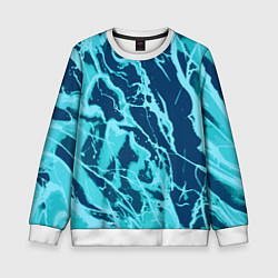 Детский свитшот Морской сине-голубой абстракция