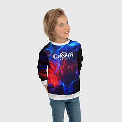 Свитшот детский Genshin Impact space, цвет: 3D-белый — фото 2