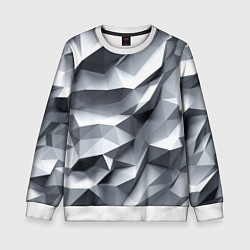 Детский свитшот Белая геометрия с искажением