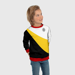 Свитшот детский Сокрушу пред ним врагов его малый черный КЦК Никол, цвет: 3D-красный — фото 2