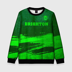 Свитшот детский Brighton - green gradient посередине, цвет: 3D-черный