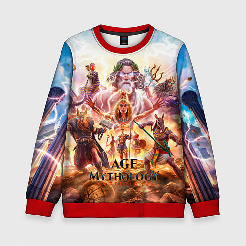 Детский свитшот Age of mythology персонажи / 3D-Красный – фото 1