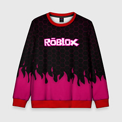 Свитшот детский Roblox fire pink, цвет: 3D-красный