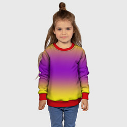 Свитшот детский Градиент текстура абстракция, цвет: 3D-красный — фото 2
