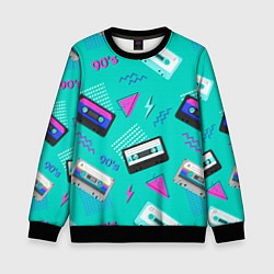 Детский свитшот Бирюзовая кассета из 90-х
