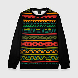 Детский свитшот Ethnic ornament on black