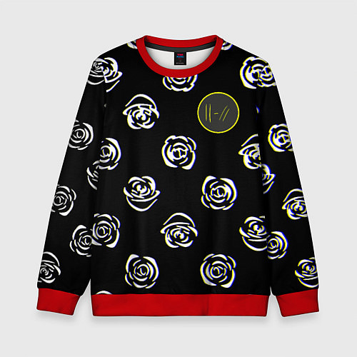 Детский свитшот Twenty one pilots rose / 3D-Красный – фото 1