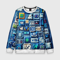 Детский свитшот Пэчворк с геймерскими знаками