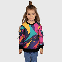 Свитшот детский Космос яркая абстракция, цвет: 3D-черный — фото 2