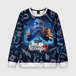 Свитшот детский Привет сосед из игры Hello Neighbor, цвет: 3D-белый