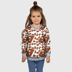 Свитшот детский Позитивные шоколадки, цвет: 3D-меланж — фото 2