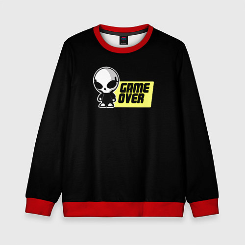 Детский свитшот Game over alien / 3D-Красный – фото 1