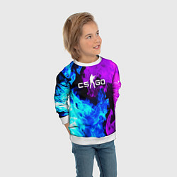 Свитшот детский CSGO neon flame, цвет: 3D-белый — фото 2