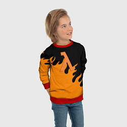 Свитшот детский Half life orange fire, цвет: 3D-красный — фото 2