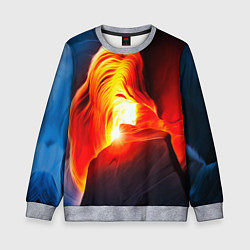 Свитшот детский Абстракция разлом, цвет: 3D-меланж