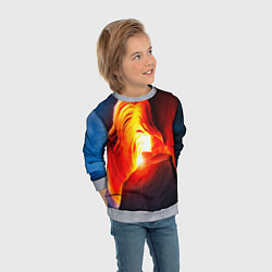 Свитшот детский Абстракция разлом, цвет: 3D-меланж — фото 2
