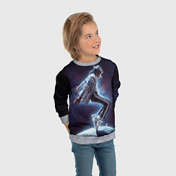 Свитшот детский Michael Jackson on the moon, цвет: 3D-меланж — фото 2