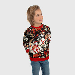 Свитшот детский Рыцари тамплиеры цербер и грифон, цвет: 3D-красный — фото 2