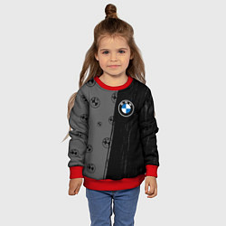 Свитшот детский Bmw performance Темный, цвет: 3D-красный — фото 2