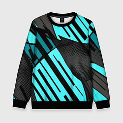Свитшот детский Спортивный динамичный, цвет: 3D-черный