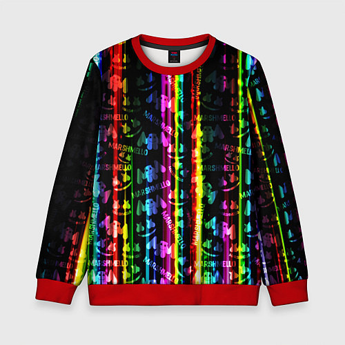 Детский свитшот Marshmello градиент / 3D-Красный – фото 1