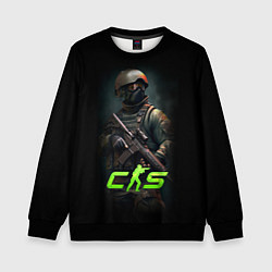 Свитшот детский CS counter terrorist, цвет: 3D-черный