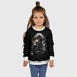 Свитшот детский Мотоциклист готический стиль, цвет: 3D-белый — фото 2