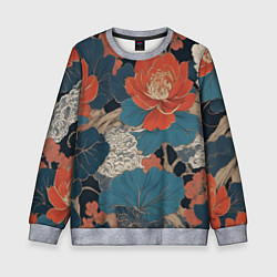 Детский свитшот Цветы в стиле иредзуми