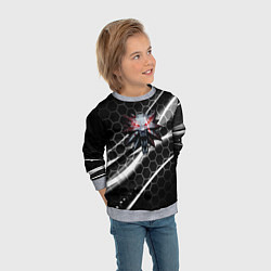 Свитшот детский Ведьмак соты лого, цвет: 3D-меланж — фото 2