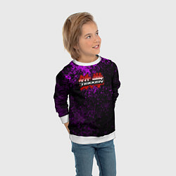 Свитшот детский Tekken брызги красок, цвет: 3D-белый — фото 2