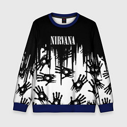 Свитшот детский Nirvana rok hand, цвет: 3D-синий