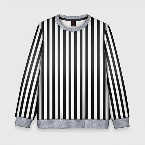 Детский свитшот Полоски - Битлджус / 3D-Меланж – фото 1