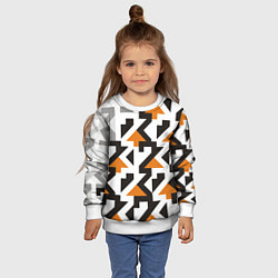 Свитшот детский Паттерн-23, цвет: 3D-белый — фото 2
