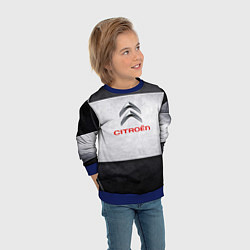 Свитшот детский Citroen grey metal, цвет: 3D-синий — фото 2