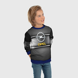 Свитшот детский Opel carbon metal steel, цвет: 3D-синий — фото 2