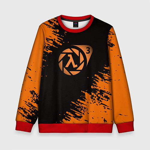Детский свитшот Half life 3 краски оранжевые / 3D-Красный – фото 1