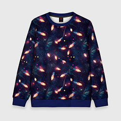 Детский свитшот Паттерн новогодняя гирлянда