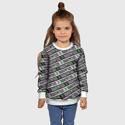 Свитшот детский Juventus glitch pattern, цвет: 3D-белый — фото 2