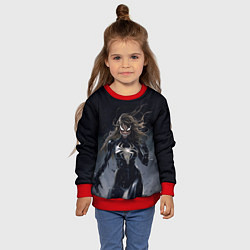 Свитшот детский Женщина Веном, цвет: 3D-красный — фото 2